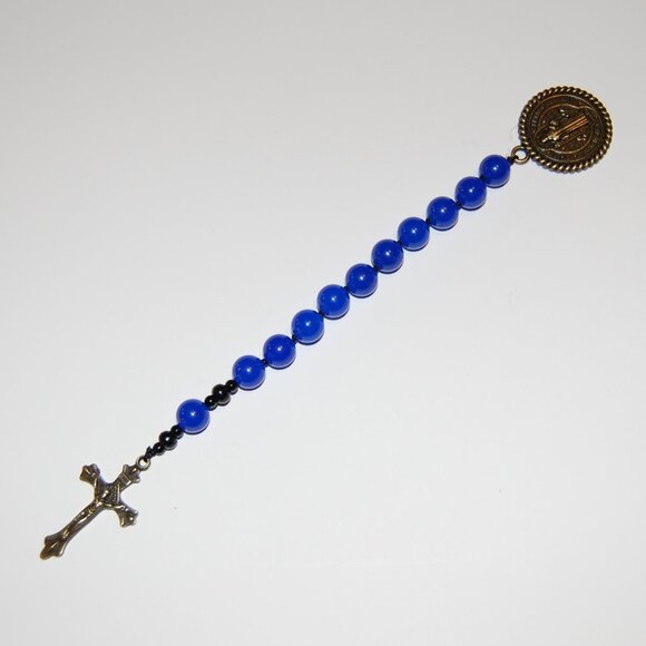 Pocket Rosary,Stone Beads,Gift Rosary,Small Rosary,Prayer Rosary,Knotted Rosary - Picture 3 of 3